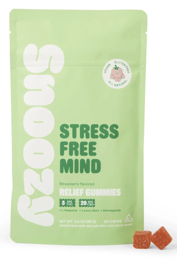 Photograph of product: Stress Free Mind: Relief - 100mg TH-oui 400mg CBD 20pck