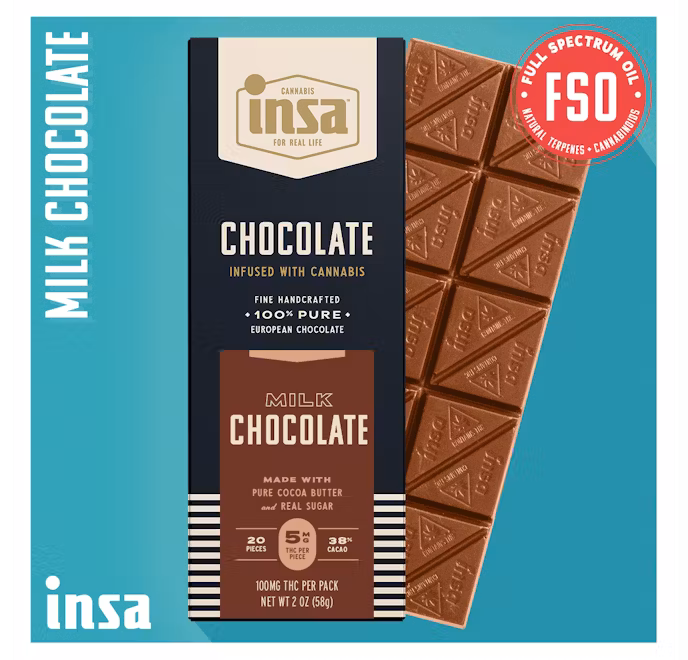 Photograph of product: INSA Milk Chocolate FSO 100mg