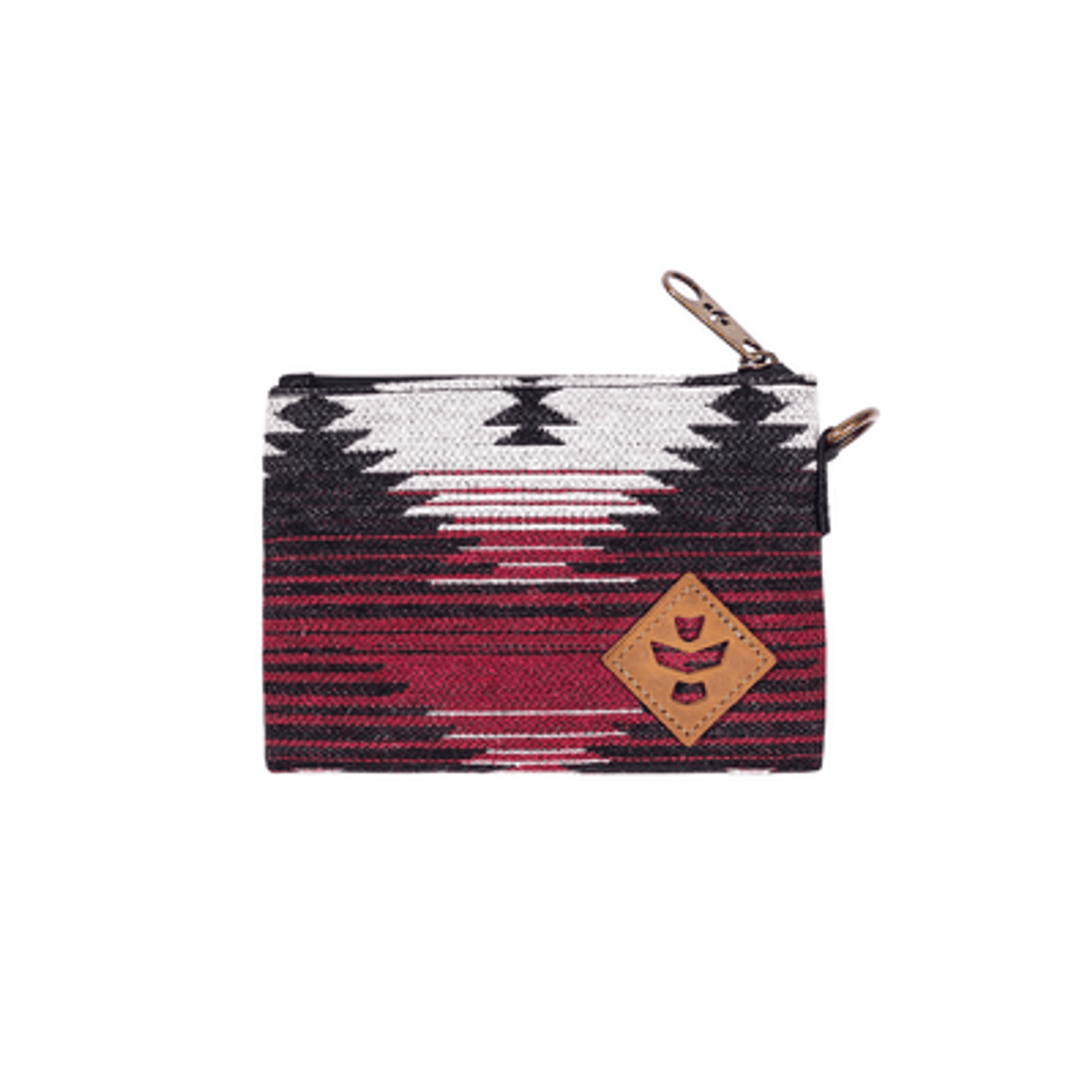 Photograph of product: Revelry | Mini Broker Smell Proof Zippered Bag | Maroon Pattern
