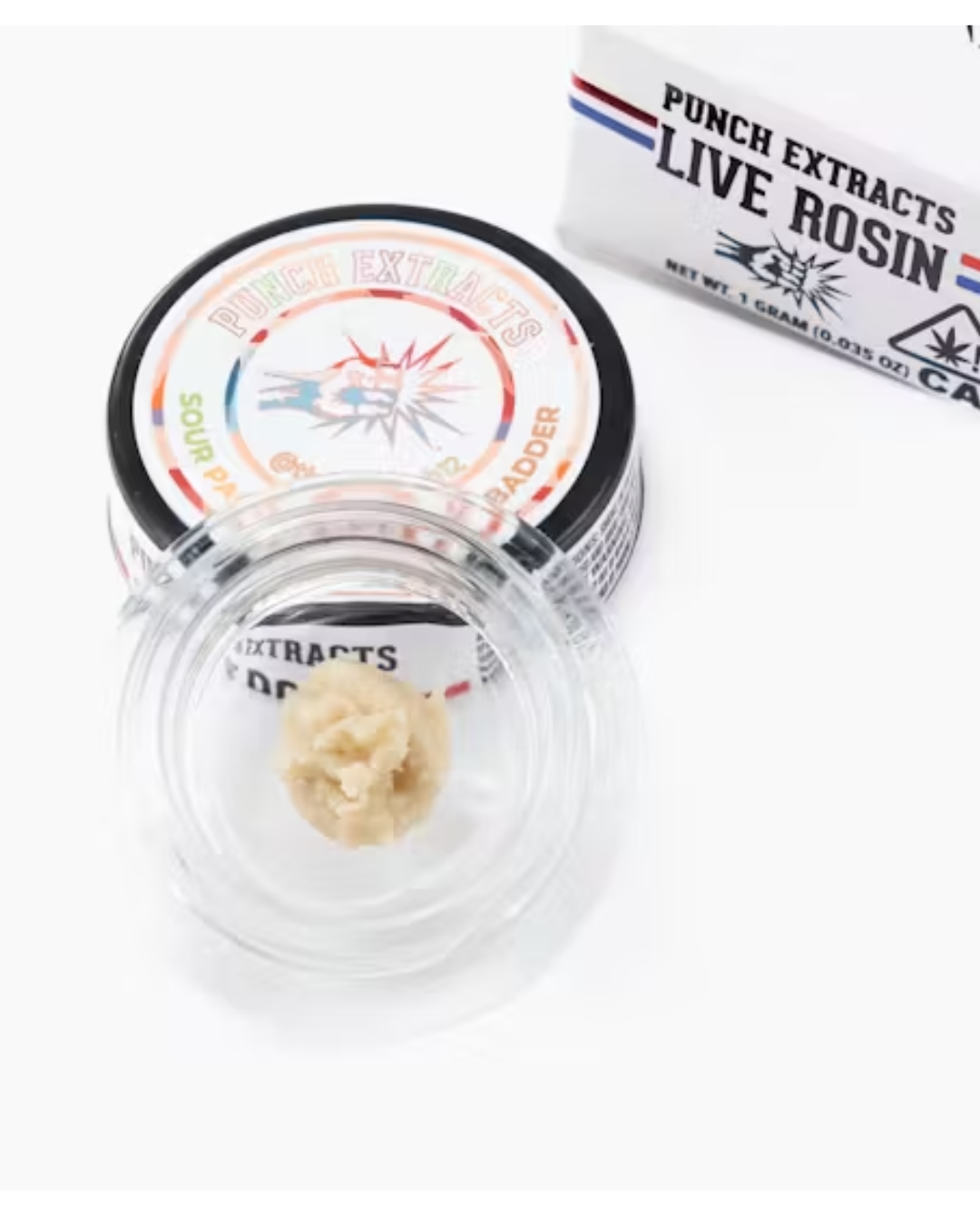 Photograph of product: SOUR PAPAYA CERTZ (T4) 1G LIVE ROSIN BADDER