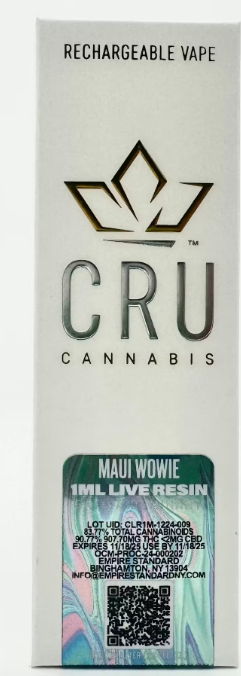 Photograph of Product: CRU | Maui Wowie | Live Resin Disposable
