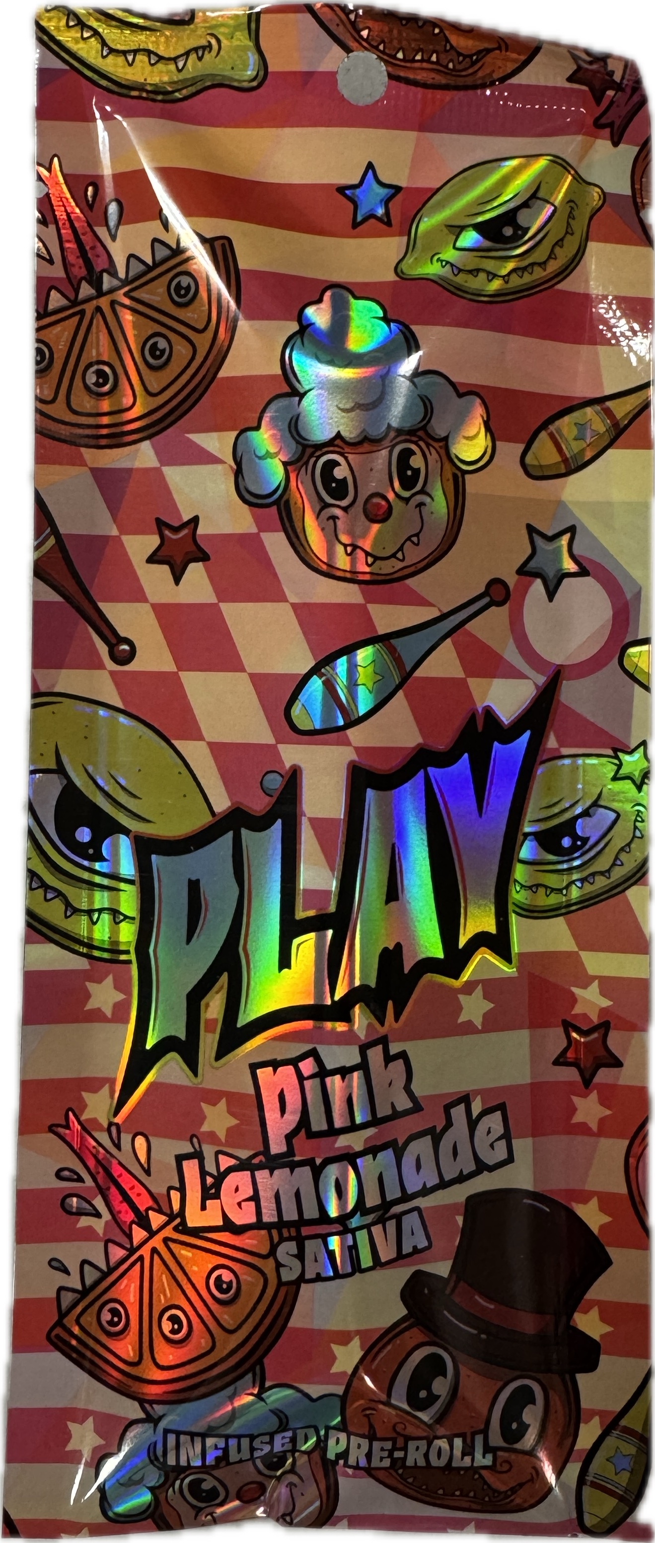 Photograph of product: PLAY- Pink Lemonade | 1.2g Infused Pre-roll (Oui'd)
