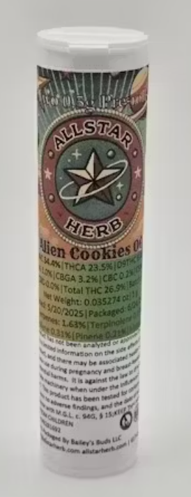 Photograph of product: PRJ Multi Pack | Alien Cookies OG | 0.5g 2pk