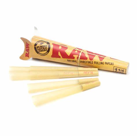 Photograph of product: Raw 1.25 Cones - 3 Pack