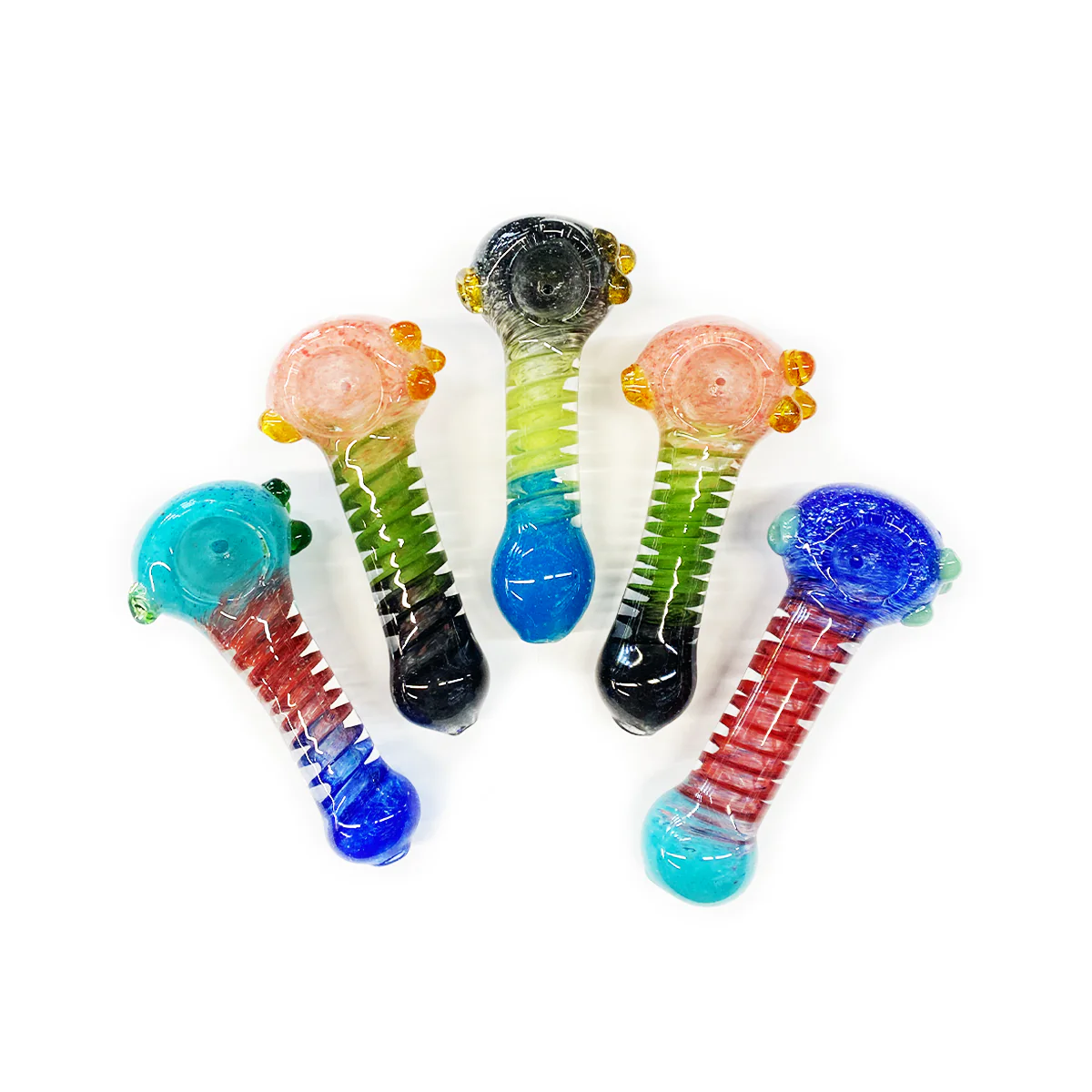Photograph of product: 4.5" Hand Pipe Spoon Frit Spiral Design
