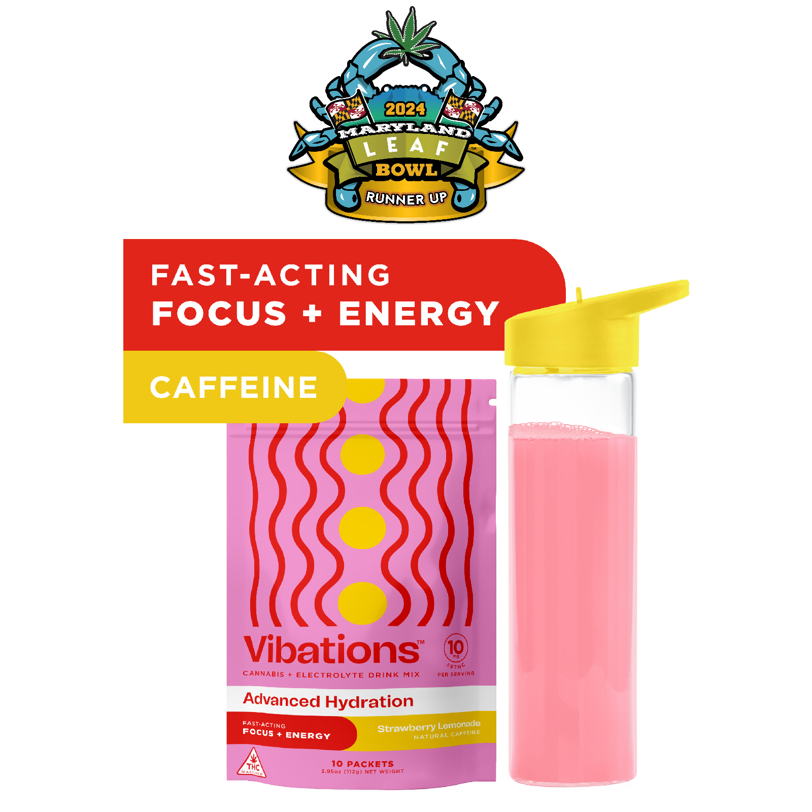 Photograph of product: Strawberry Lemonade Drink Mix 100mg