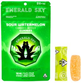 Photograph of product: Sour Watermelon [H] - 100MG Gummies 10PK