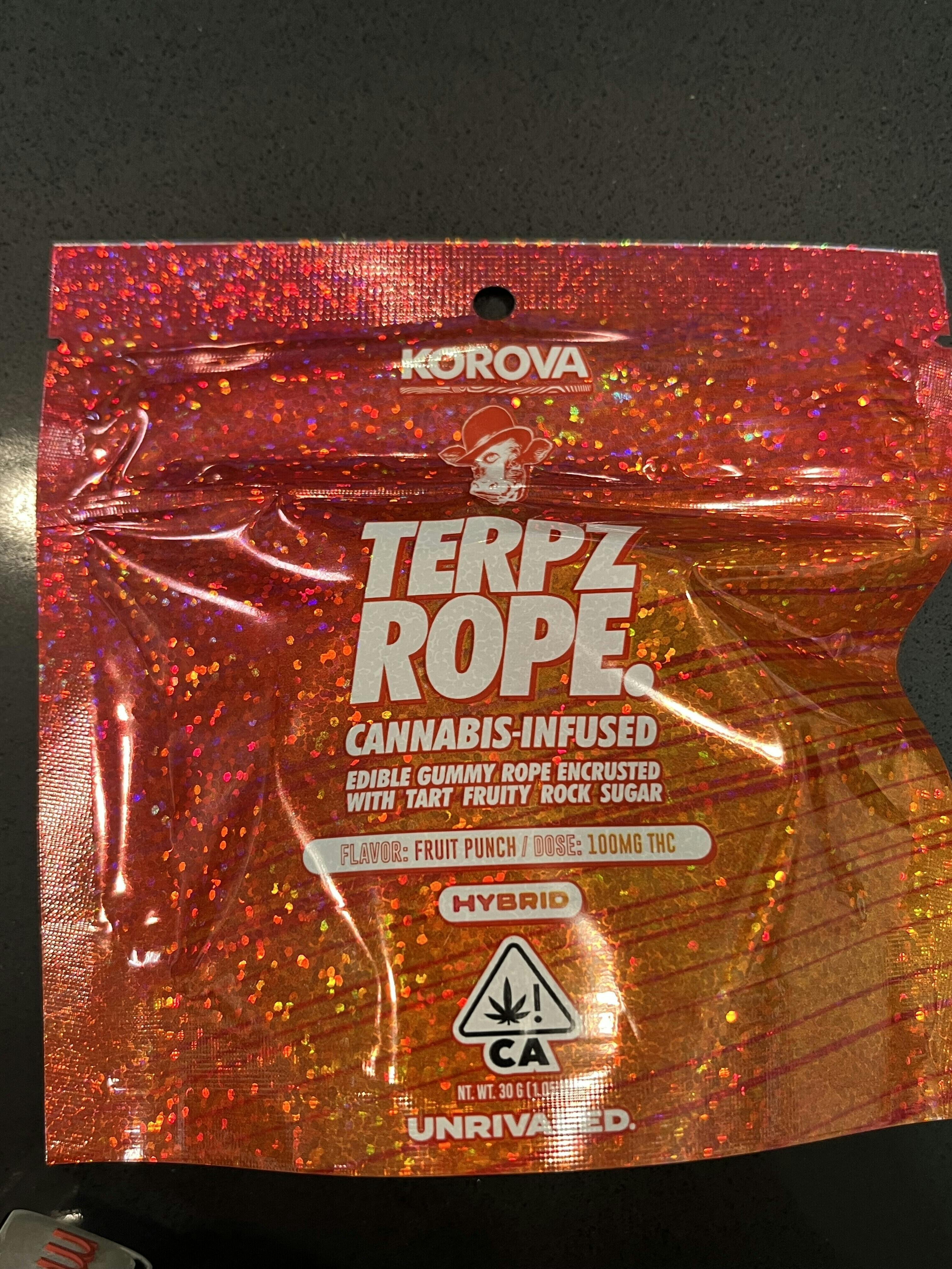 Photograph of Product: Korova - Fruit Punch 100mg Terpz Rope
