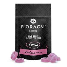 Photograph of product: Raspberry Lemon Live Rosin Sweet Troches 10mg/10pk (100mg)