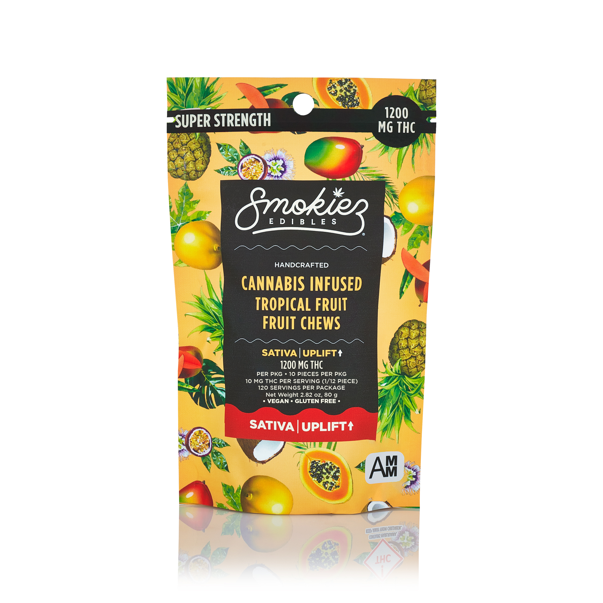 Photograph of product: Smokiez - Edible - Gummies - Sweet Tropical Fruit - Oui'd - 1200MG