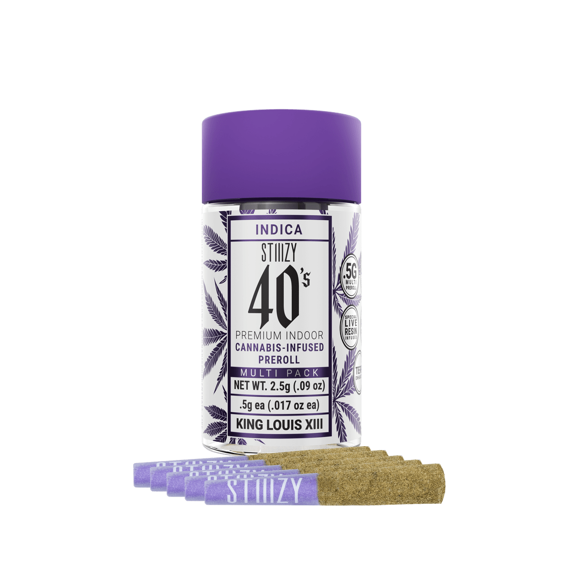 Photograph of product: STIIIZY 40's King Louis Infused PR 4pk 2g