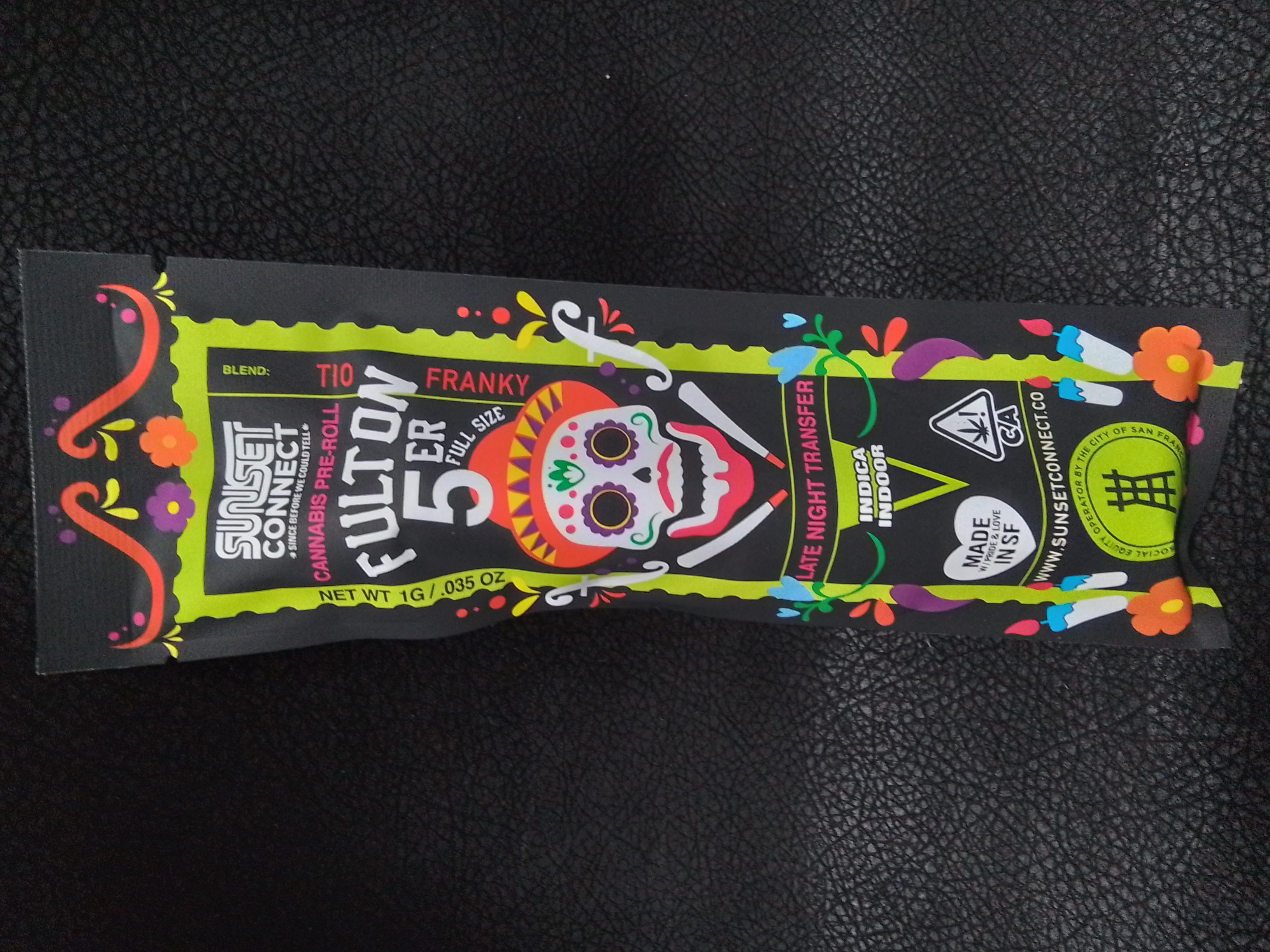 Photograph of product: Sunset Connect - Tio Franky - Preroll 1g Fulton 5er Oui'd