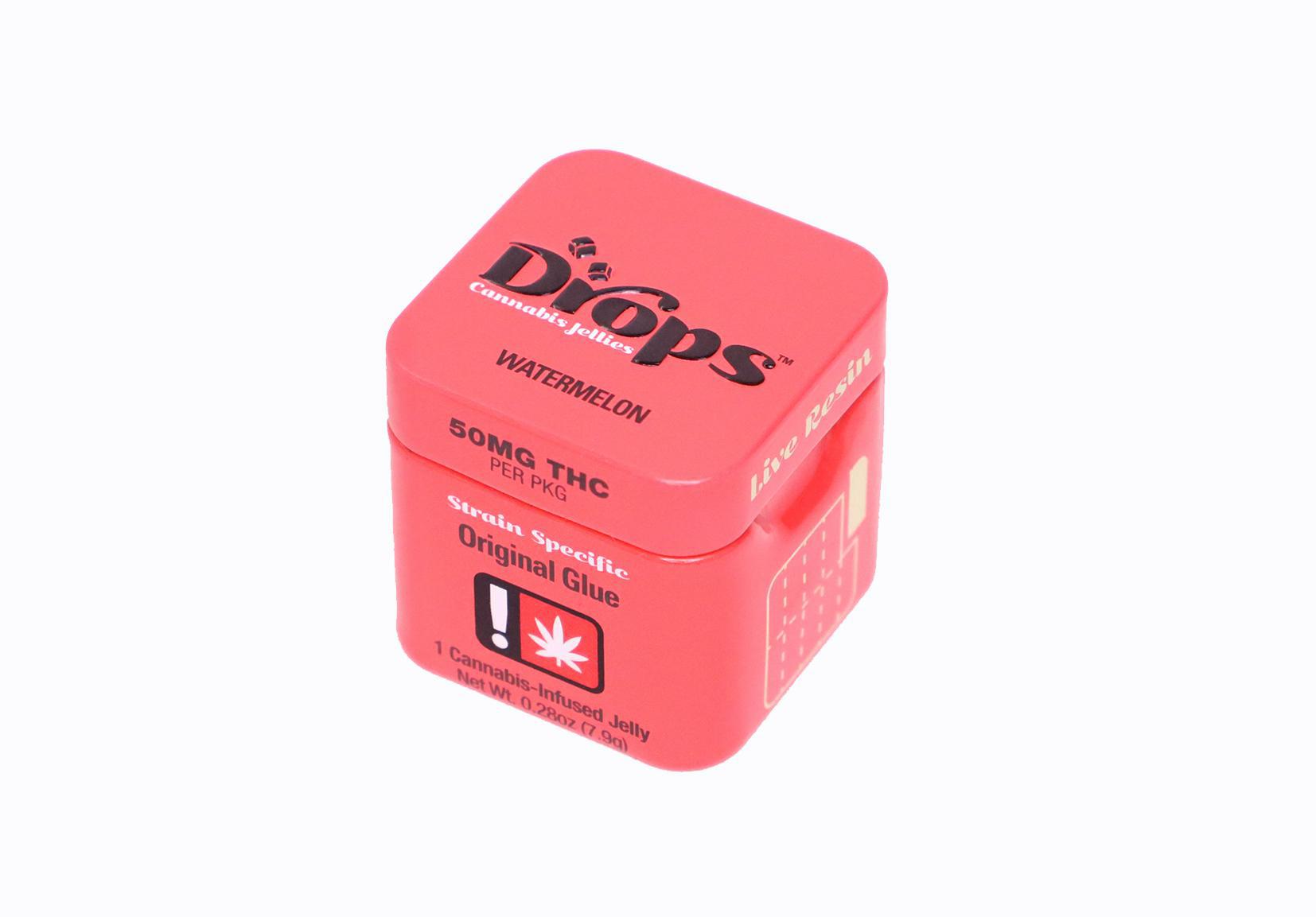 Photograph of product: Drops | Single 100mg Jellys | Oui'd Watermelon