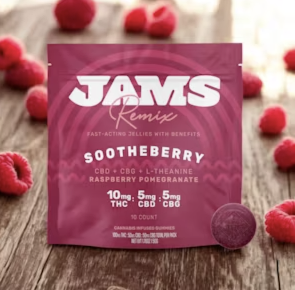 Photograph of product: Sootheberry2:1:1 TH-oui:CBD:CBG 100mg/10pk