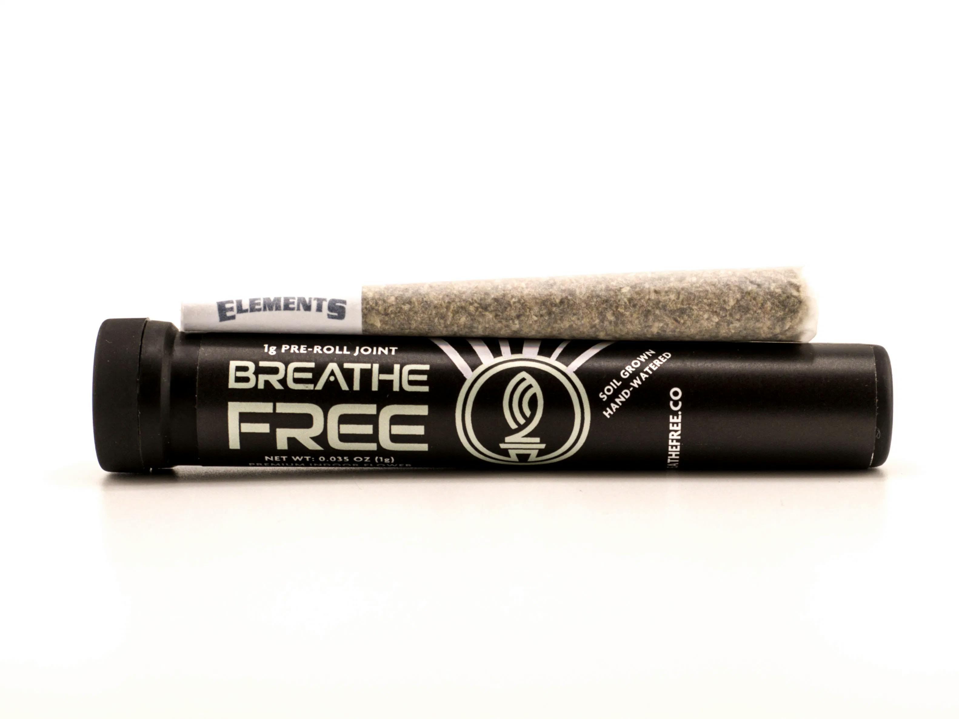 Photograph of product: Breathe Free - Zelium - 1g PreRoll