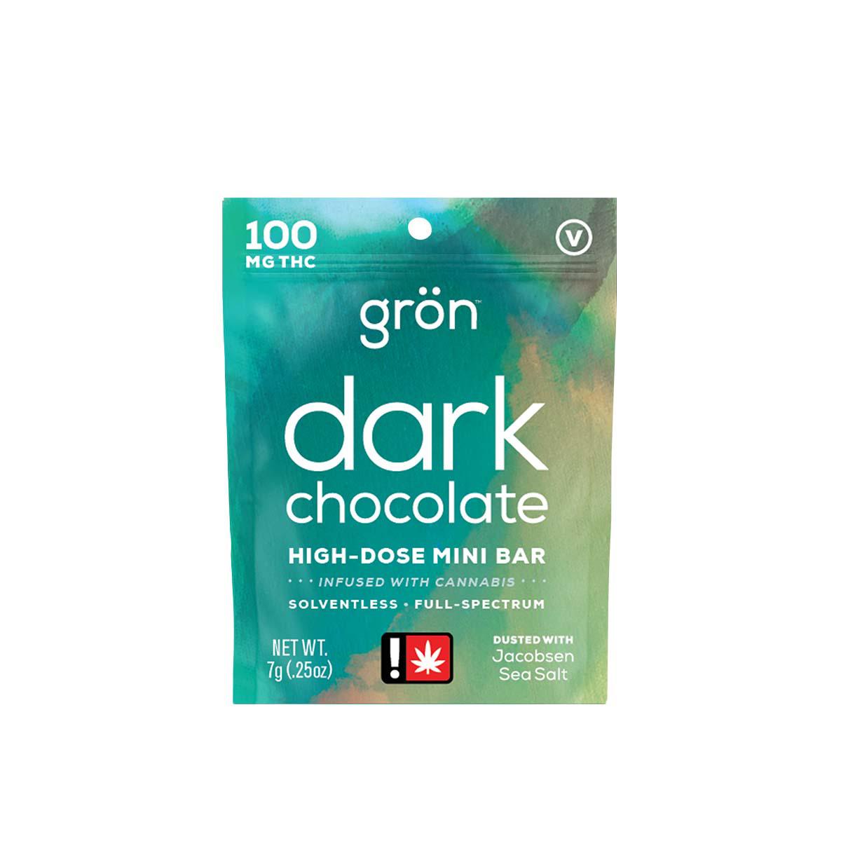 Photograph of product: 100mg Dark Chocolate High-Dose Mini Bar