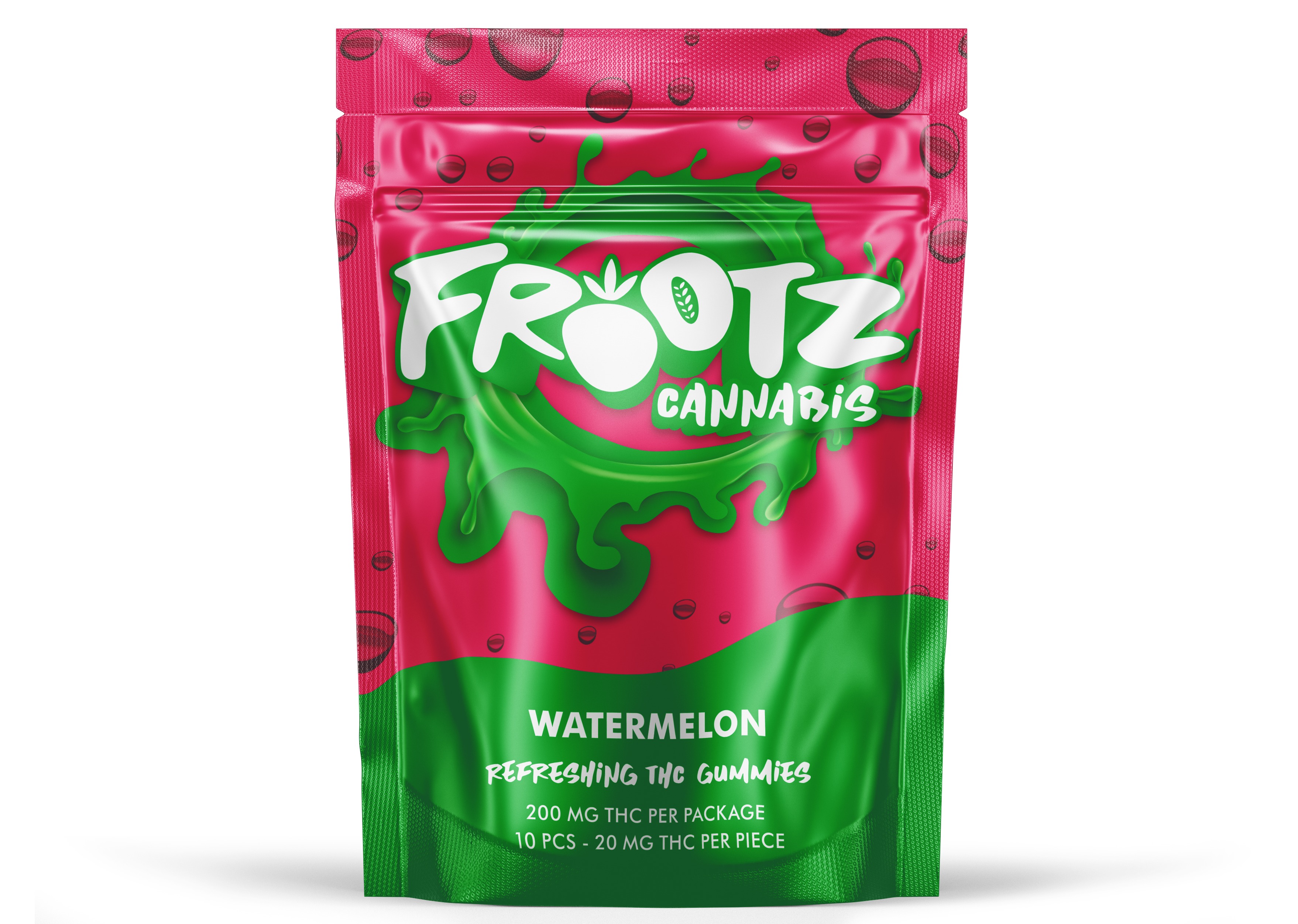 Photograph of product: Frootz - 200MG Gummies - Watermelon