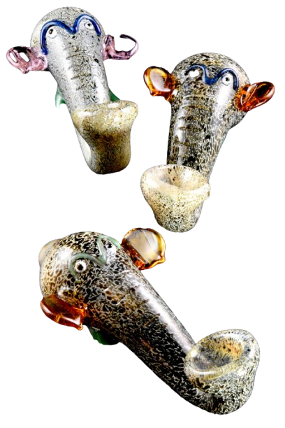 Photograph of product: CRCL | 5" Silver Fumed Glass Elephant Head Pipe (Ap256)