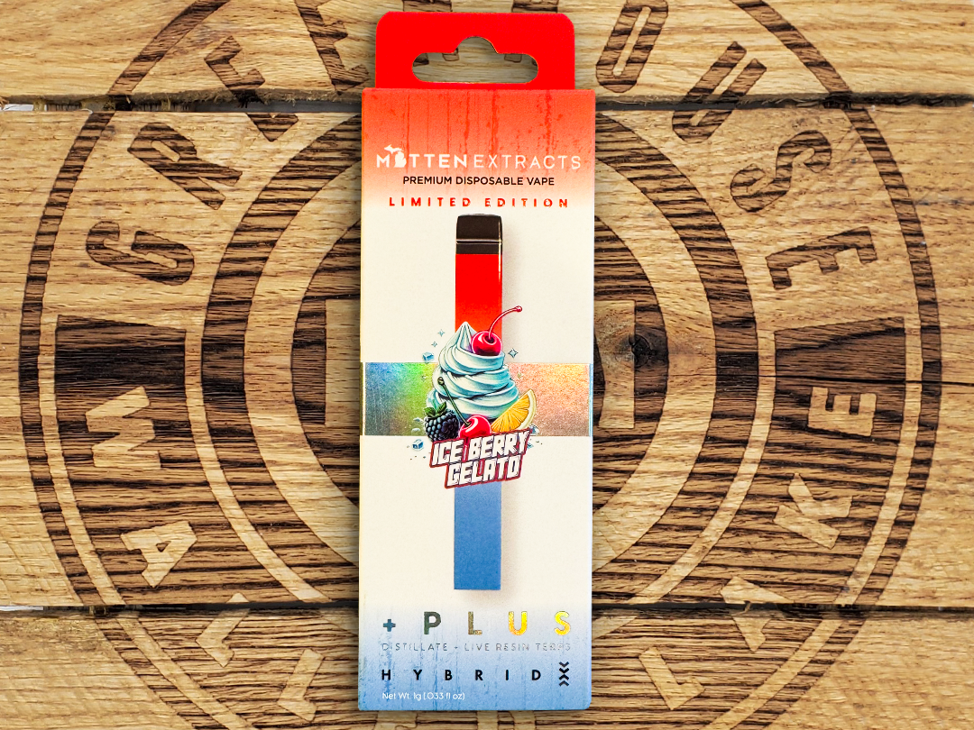 Photograph of product: Mitten Extracts | + Ice Berry Gelato | 1g AIO Vape