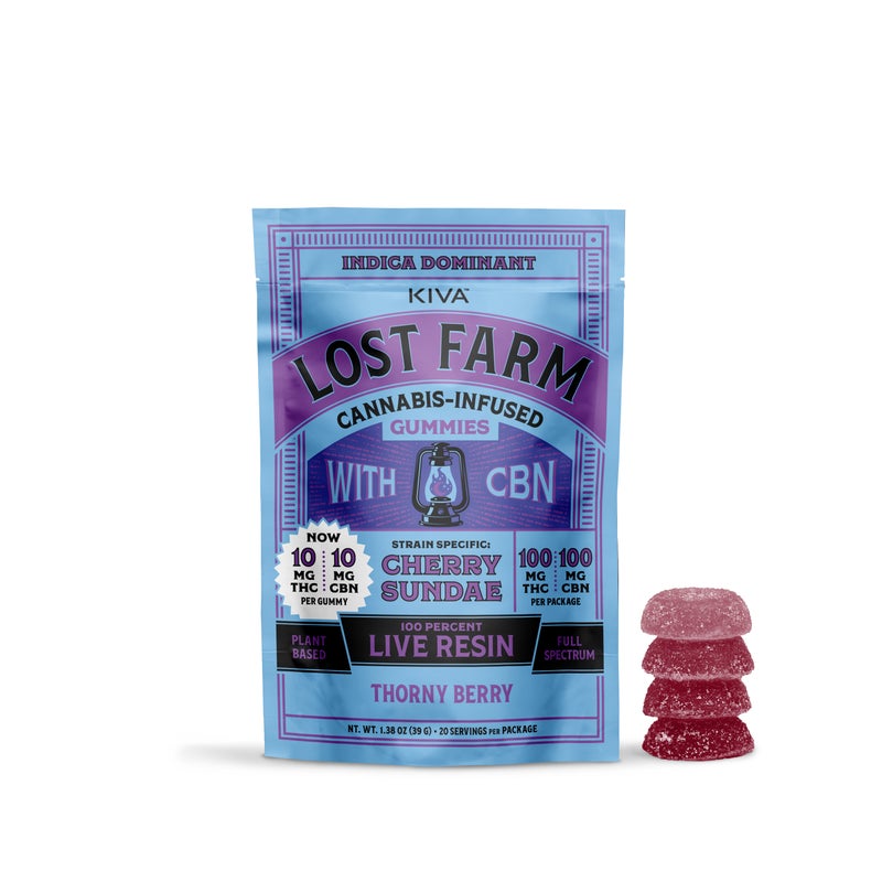 Photograph of product: Thornyberry x Cherry Sundae | 100mg | 10mg Per Piece | Live Resin Gummies