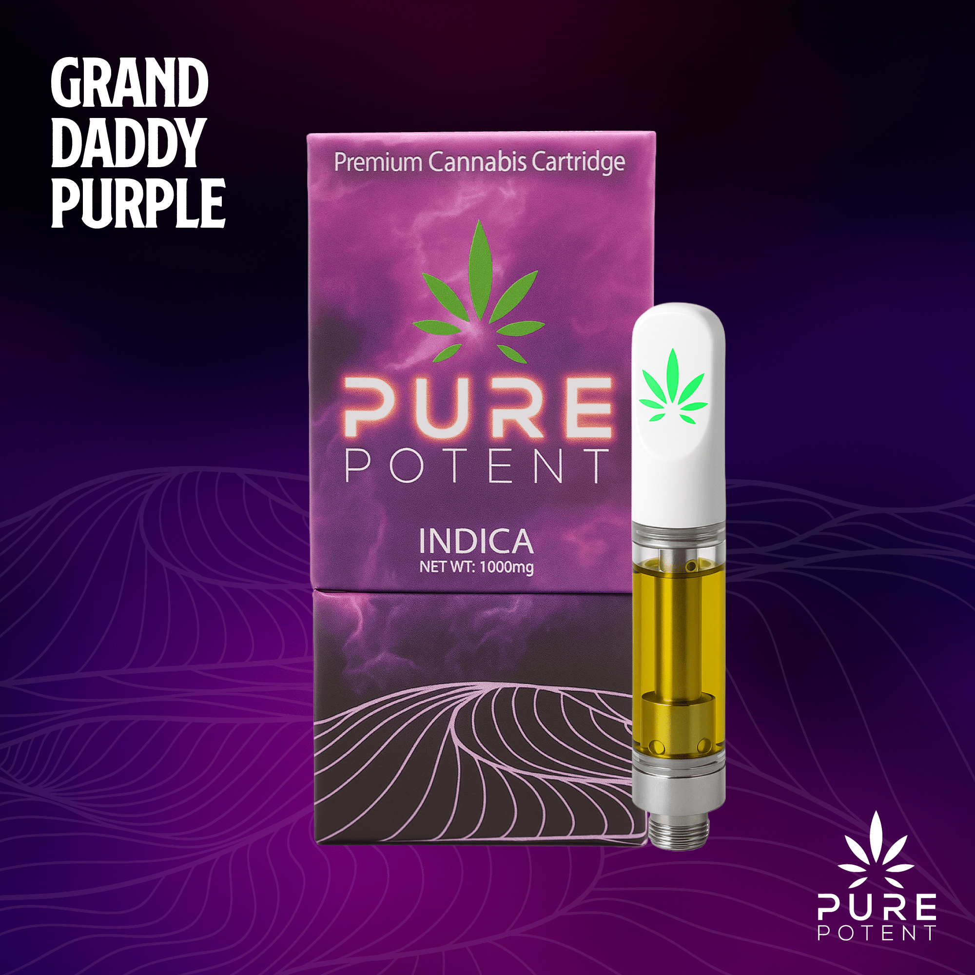 Photograph of product: Pure Potent Grand Daddy Purple Cart