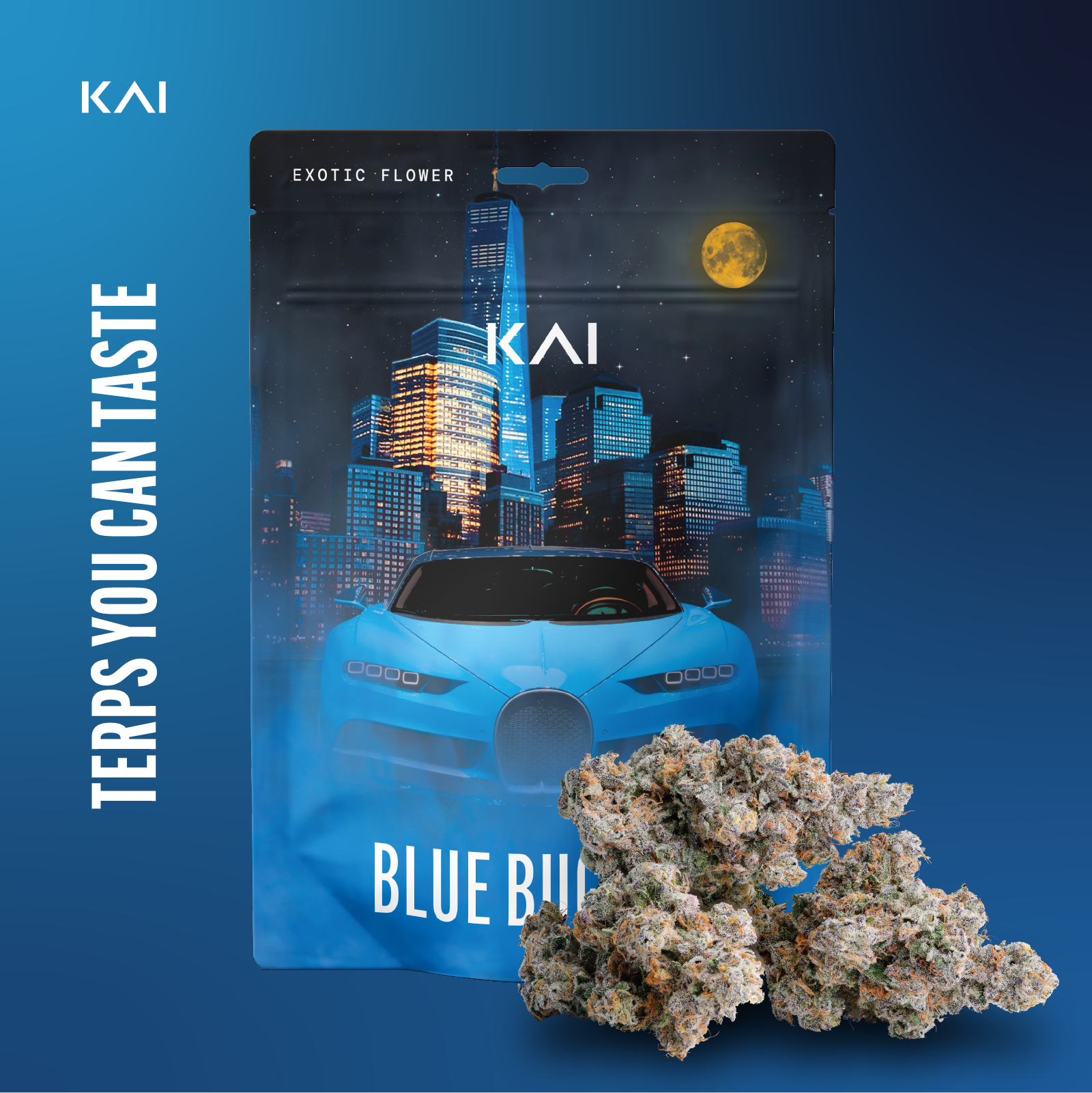Photograph of product: KAI - Blue Bugatti - Pre-Pack 3.5g
