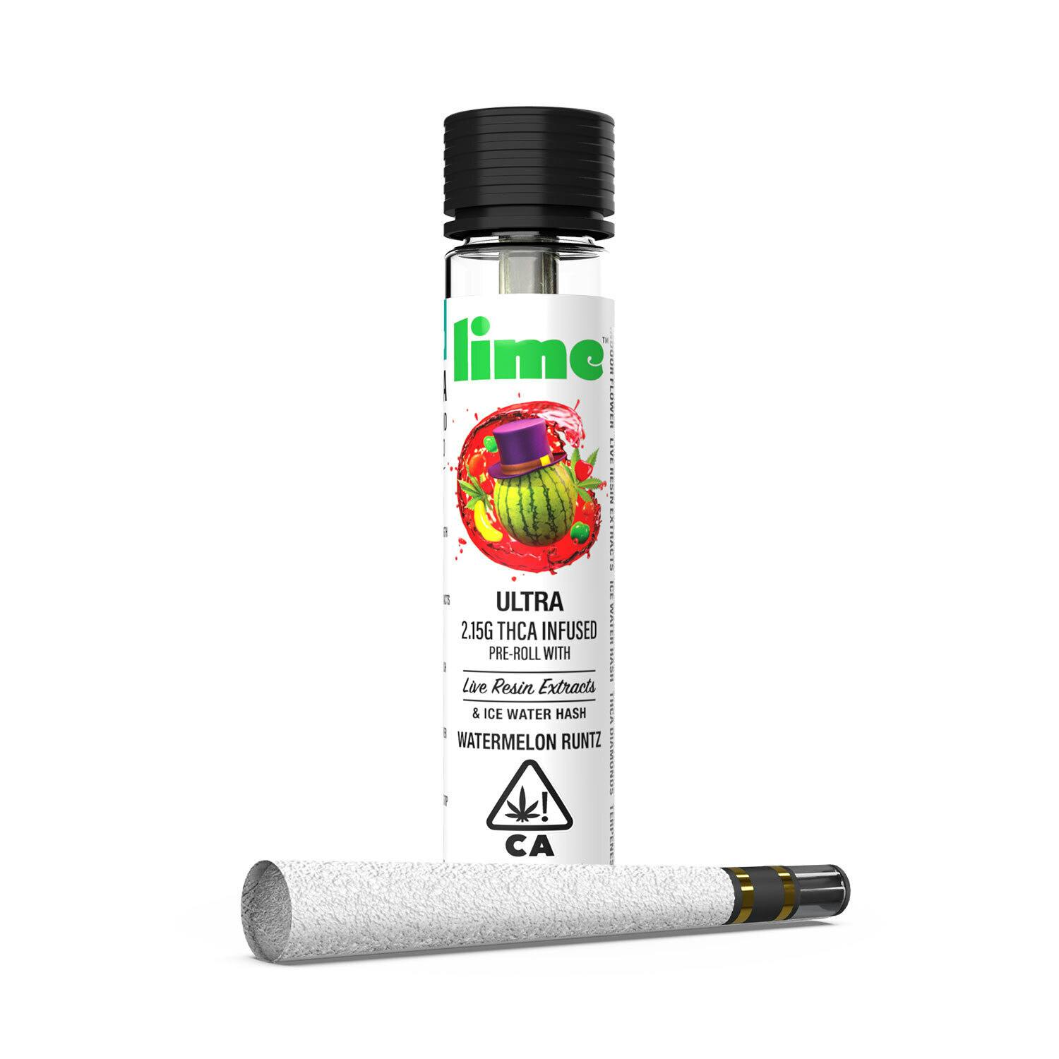 Photograph of product: ULTRA 2.15g TH-ouiA Infused Pre-Roll (Single) | Watermelon Runtz