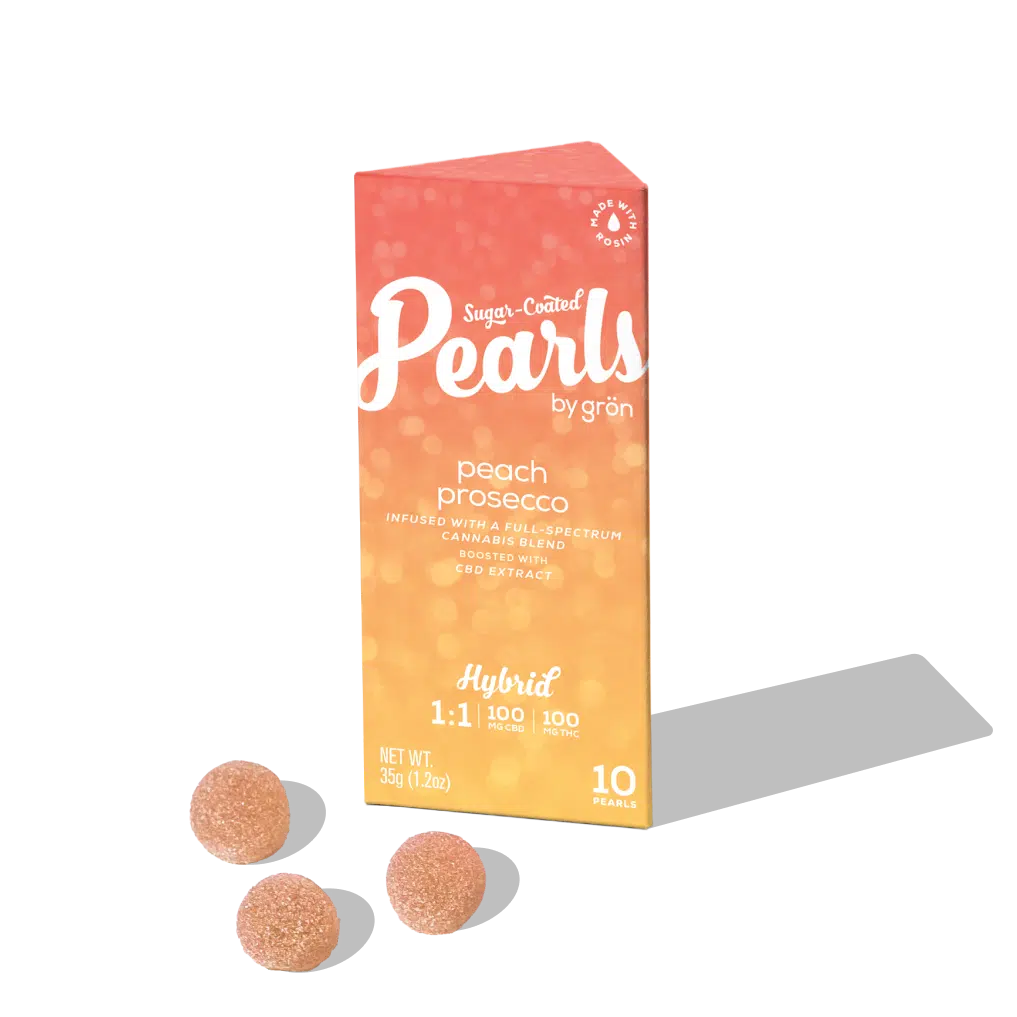 Photograph of product: 1:1 Peach Prosecco Gummies