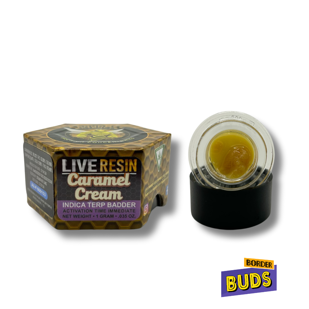 Photograph of product: Caramel Cream | Cannabee Extracts | 1g | Live Resin Terp Badder