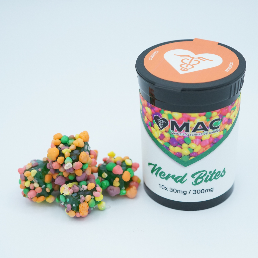 Photograph of product: MAC Nerd Bites 10x30mg- 300mg total