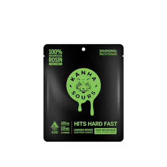 Photograph of product: SOUR MELON RUSH | HYBRID | SOLVENTLESS ROSIN | 100MG