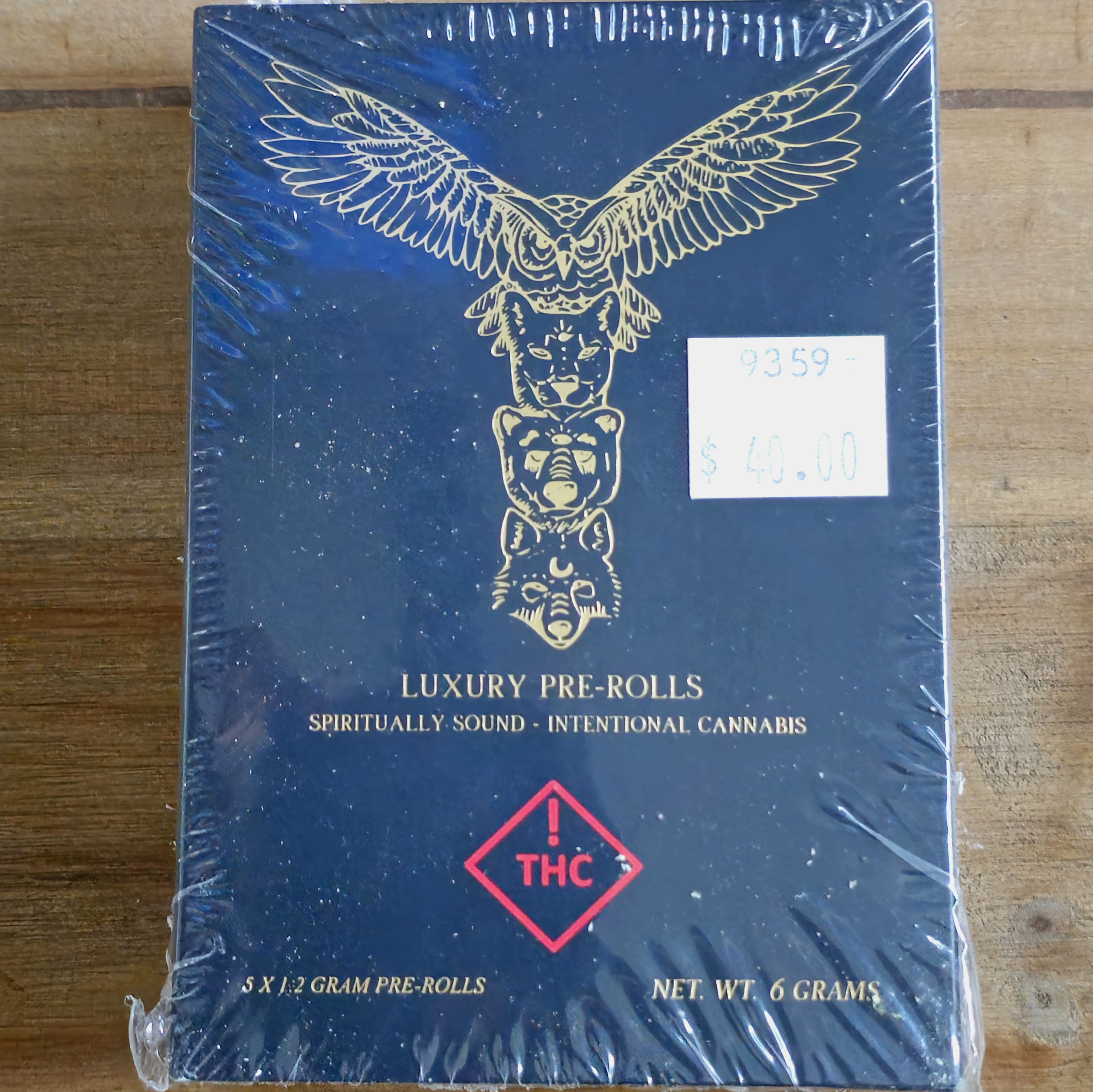 Photograph of product: Espiritu Luxury 5-pk  Pre-roll | First Class Kush | 6g | 9359