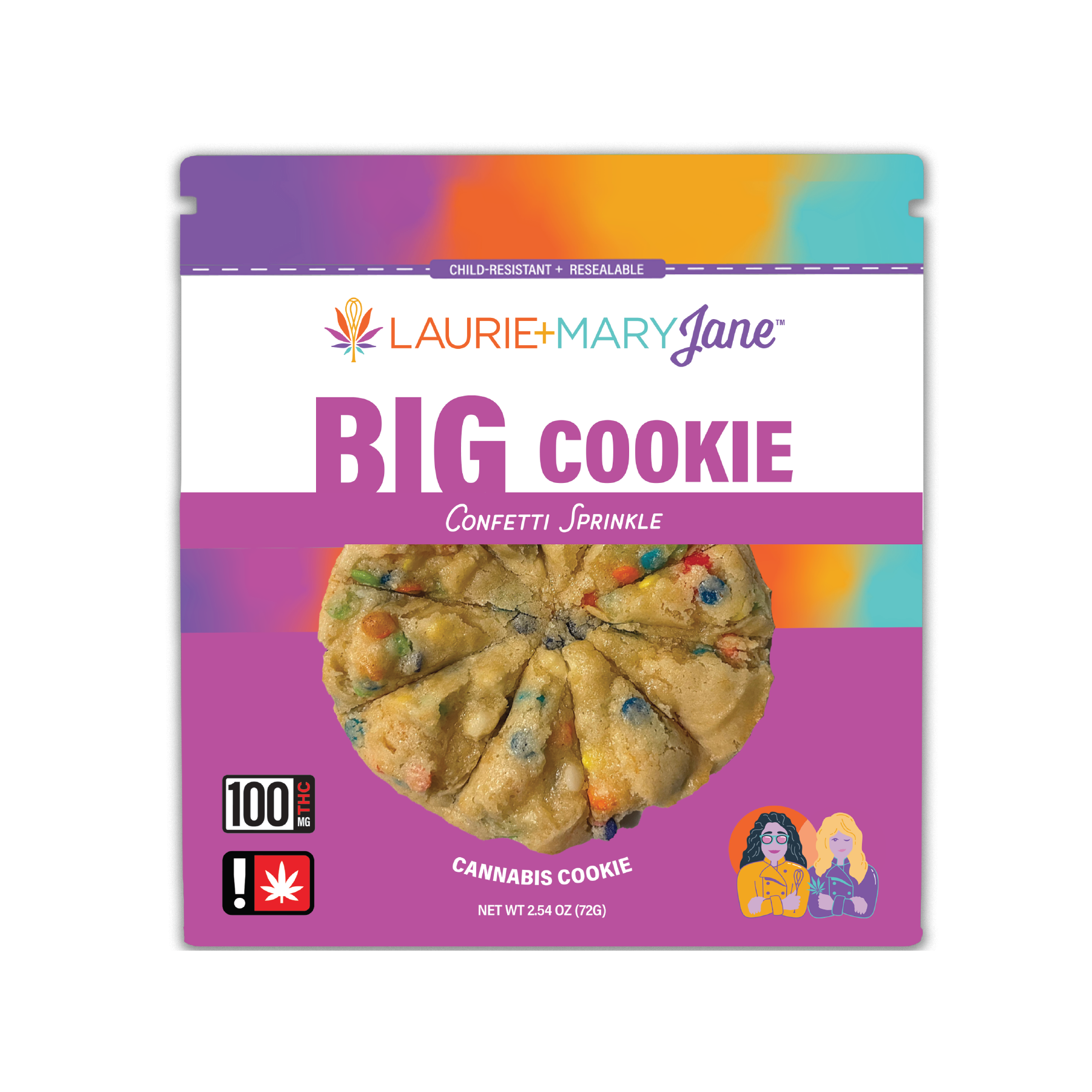 Photograph of product: Laurie & Mary Jane | BIG Cookie Confetti Sprinkle - 100mg
