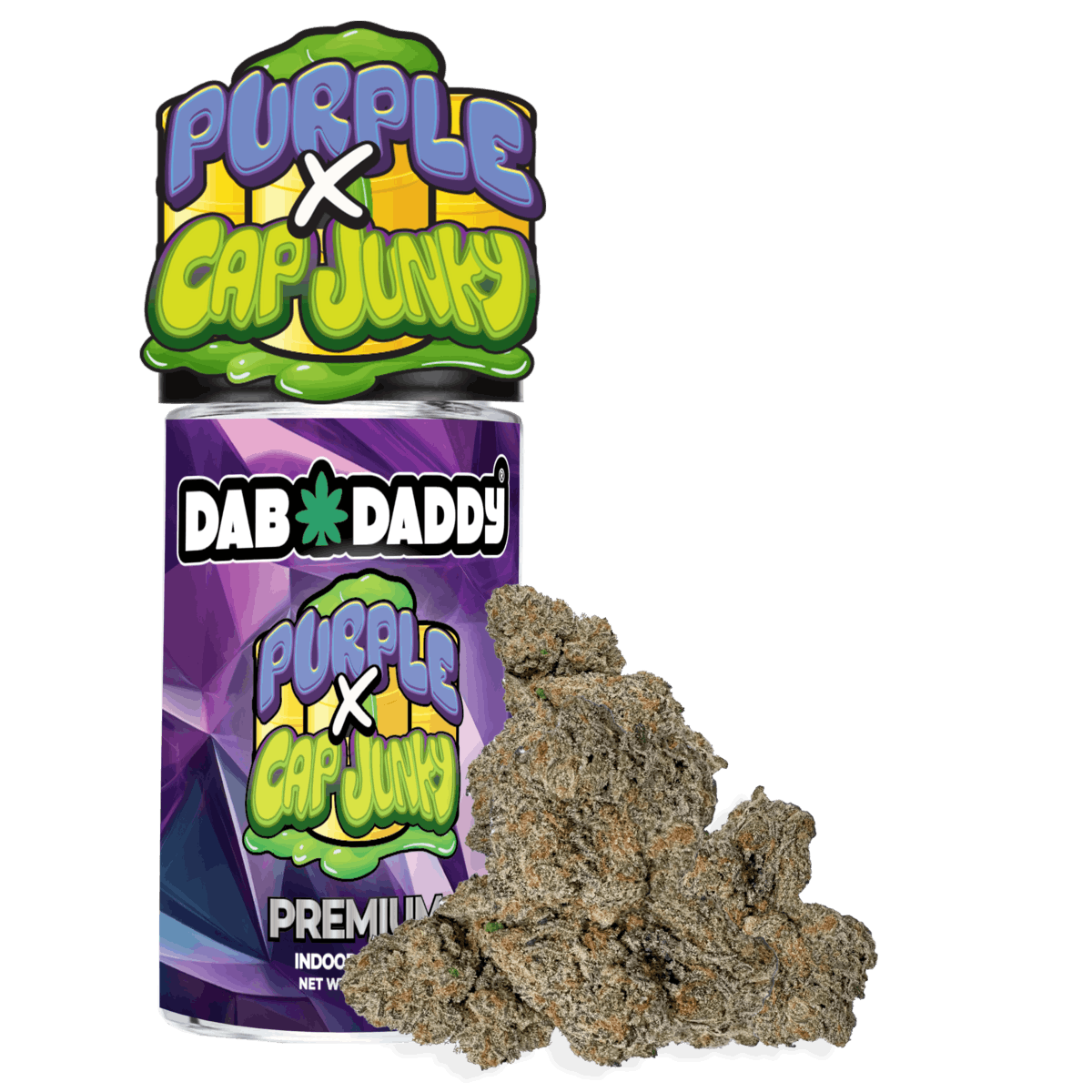 Photograph of product: Dab Daddy - Flower - Purple Push Pop X Cap Junky - 14G