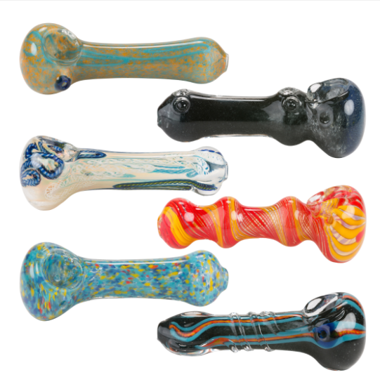 Photograph of product: LuvBuds: Accessories | 3.5" Glass Pipe | Assorted Colors