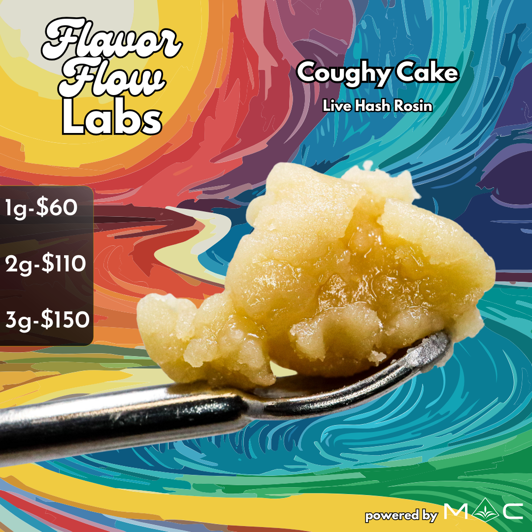 Photograph of product: Coughy Cake Live au chocolat Rosin | 1g | 84.27% TAC 8.57% Terpenes
