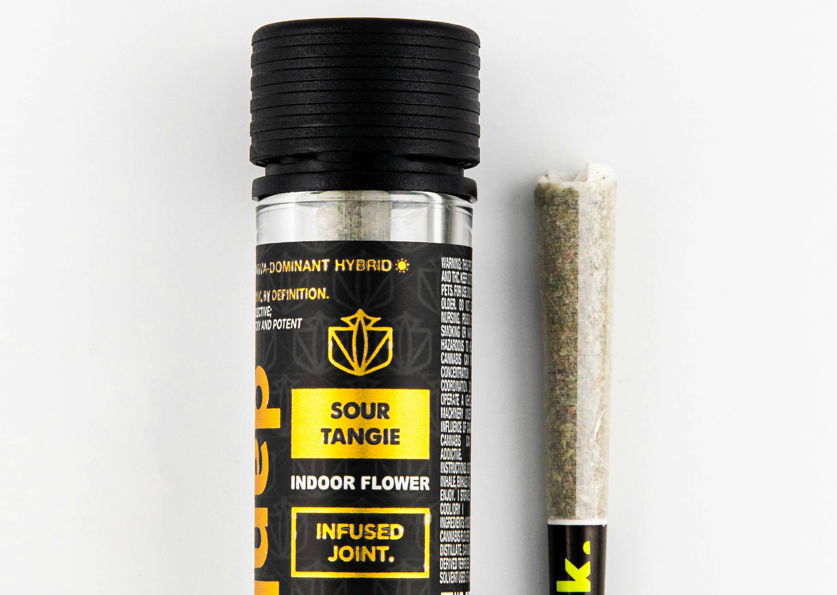 Photograph of product: Dank | Infused | Pre-Roll | Sour Tangie | 0.6g