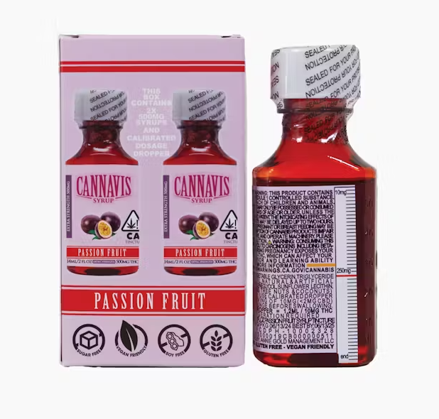 Photograph of product: Cannavis Passion Fruit Syrup 2PK 1000mg 4oz