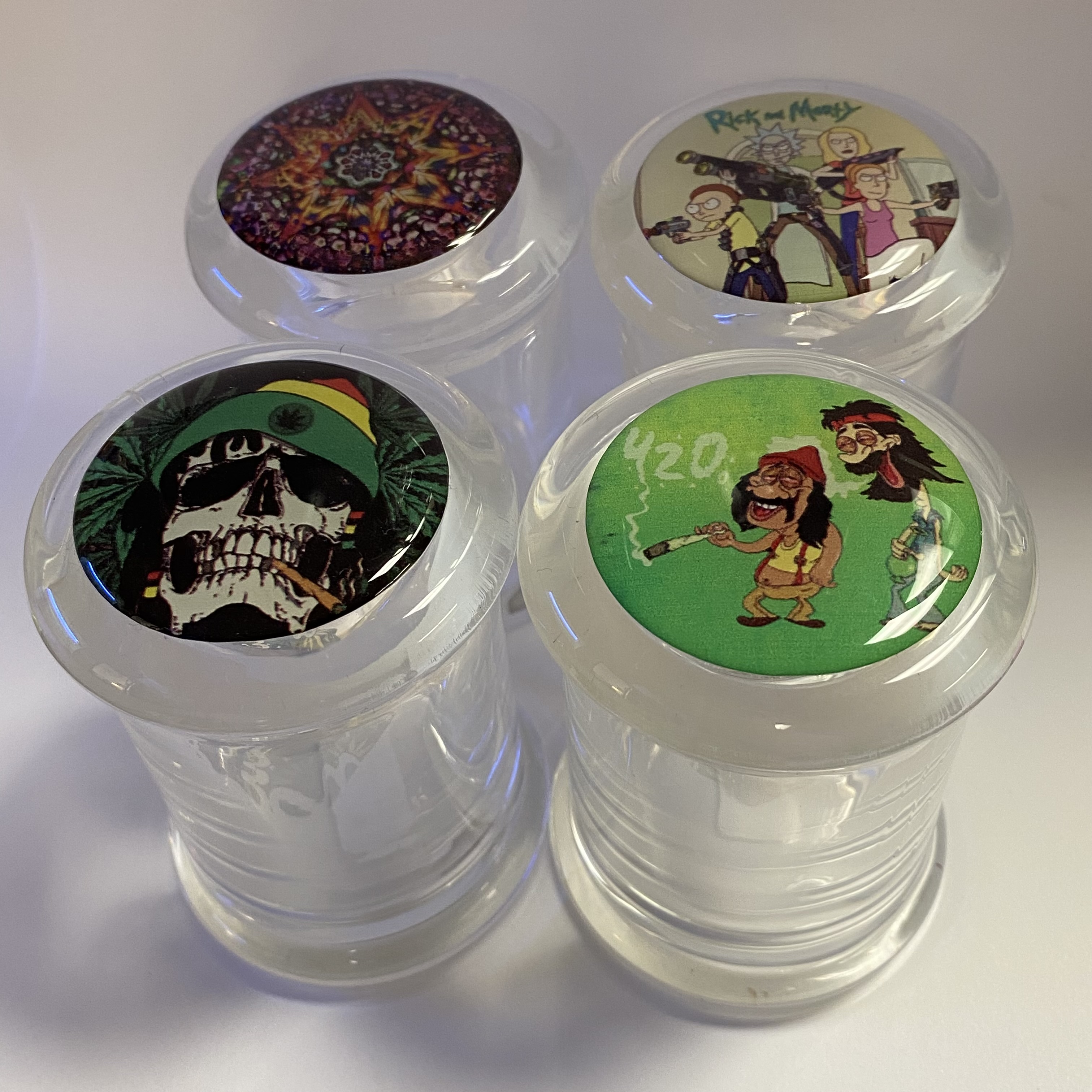 Photograph of product: Glass Stash Jar - Design Lid