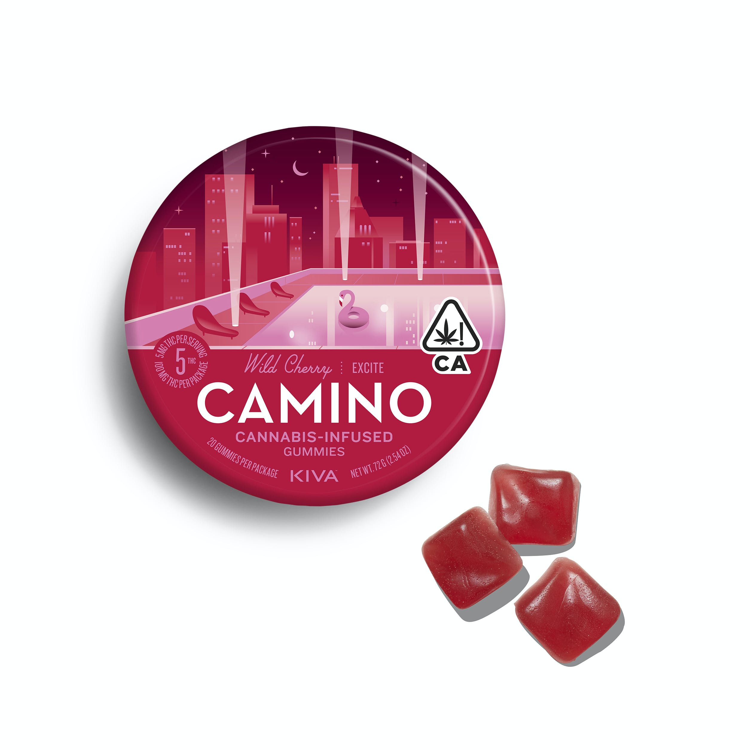 Photograph of product: Camino Wild Cherry - 100mg Edible 20pc