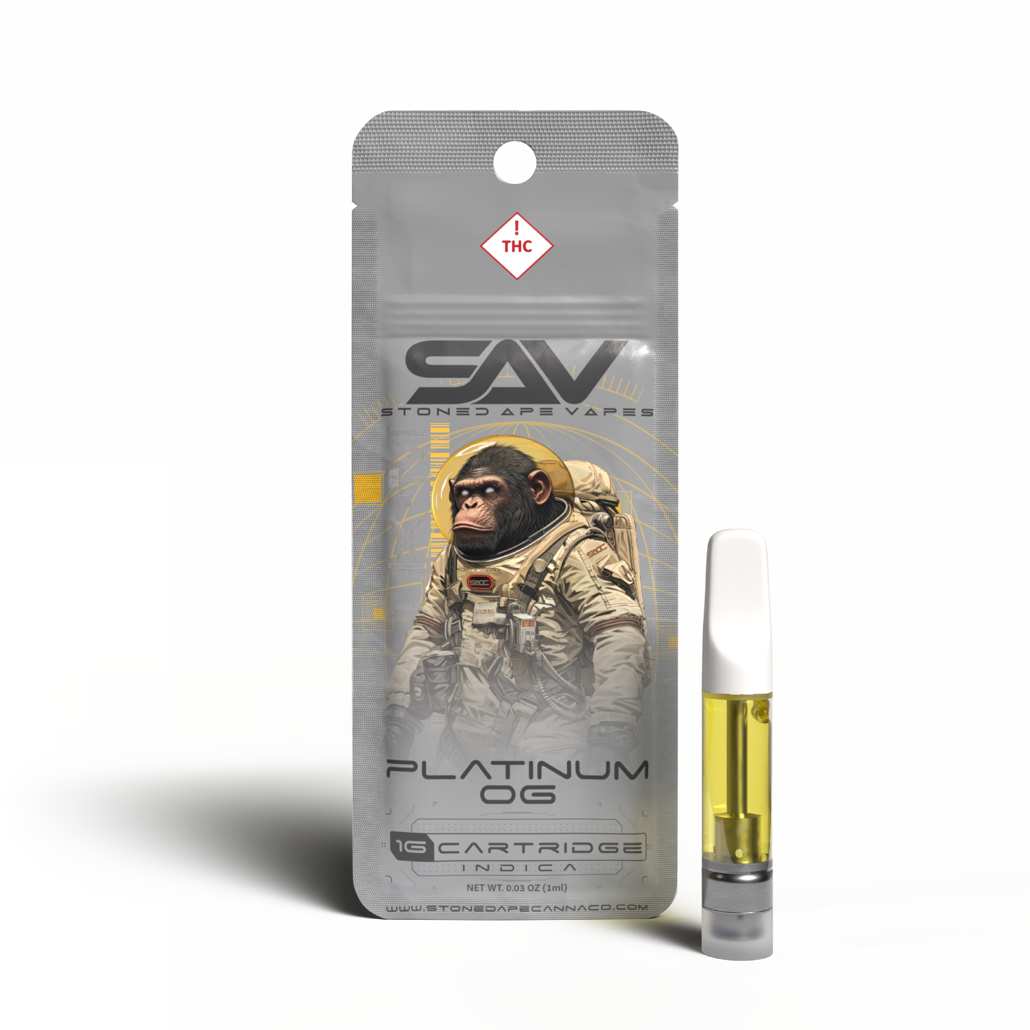 Photograph of product: Stoned Ape Cartridge-Platinum OG (I)
