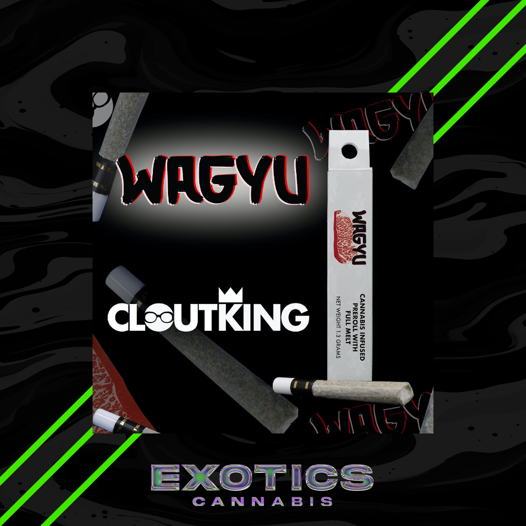 Photograph of product: Clout King - Wagyu Full Melt Infused Pre-roll 1.3g (2/$40)