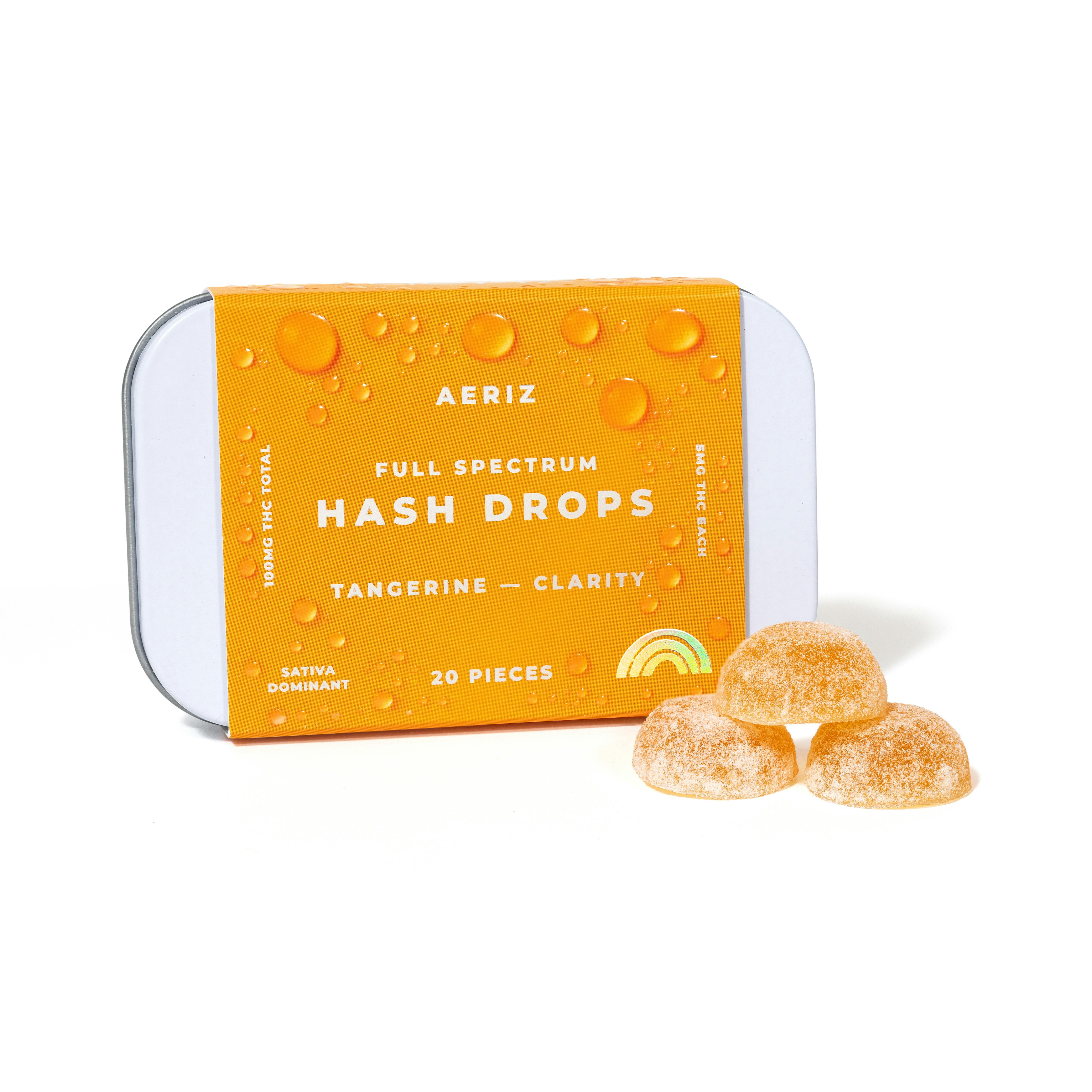 Photograph of product: Aeriz - Gummies - au chocolat Drops - Tangerine (S) (100mg)