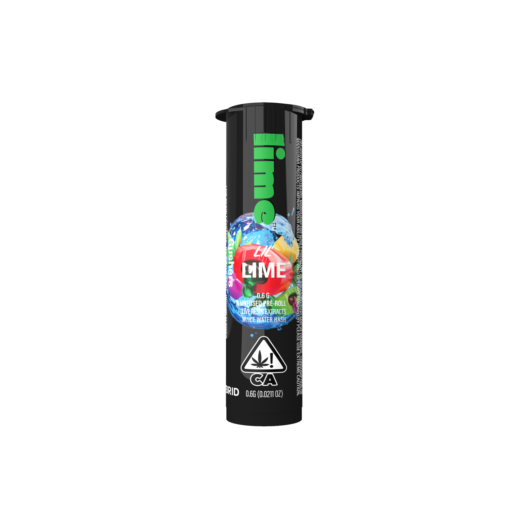 Photograph of product: Lime | Live Resin & au chocolat Infused Mini Preroll | Purple Zaza