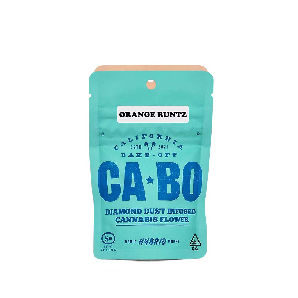 Photograph of product: Orange Runtz Diamond Dust Infused 3.5g