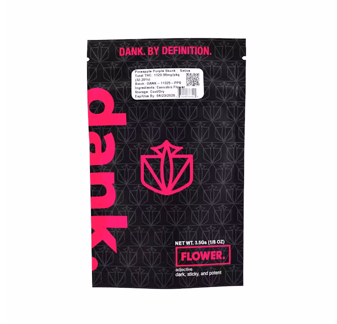 Photograph of product: Dank | Pineapple Purple Skunk | 3.5g