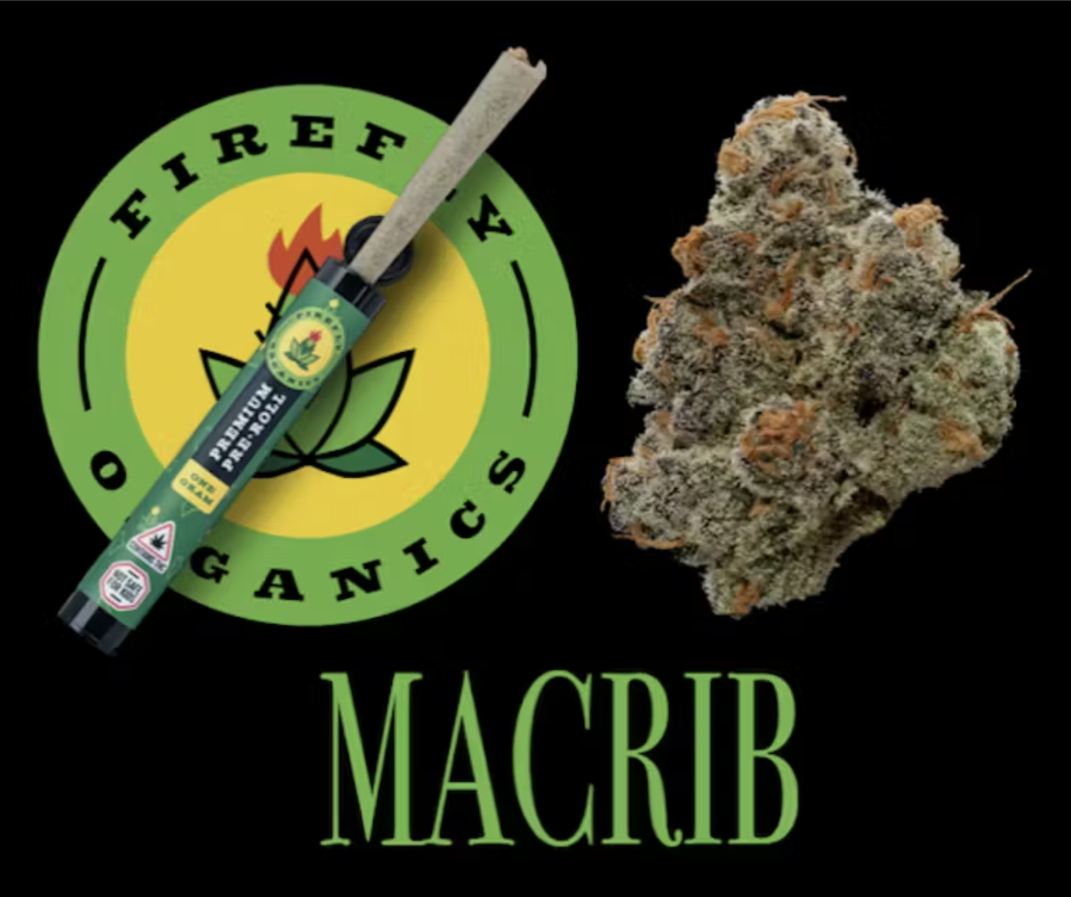 Photograph of product: Firefly Organics | MacRib Pre Roll 1g