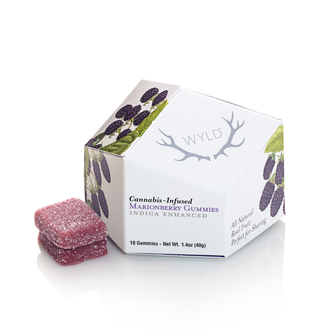 Photograph of product: 100MG GUMMIES - MARIONBERRY