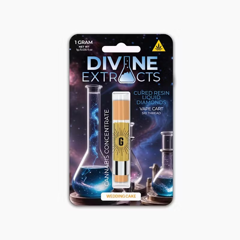 Photograph of product: Divine Extracts Vape Cured Resin Wedding Cake