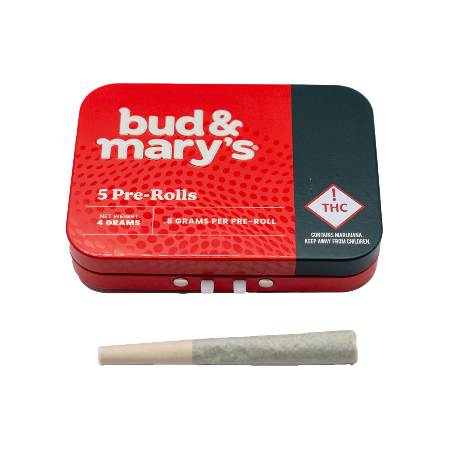 Photograph of product: Bud & Mary's | Pre-Rolls | Kief Infused 5-pack Super Sherb | 4 g